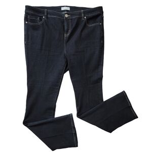 Lane Bryant High-Rise Boot Straight Fit Dark Blue Flex Magic Waistband Jeans